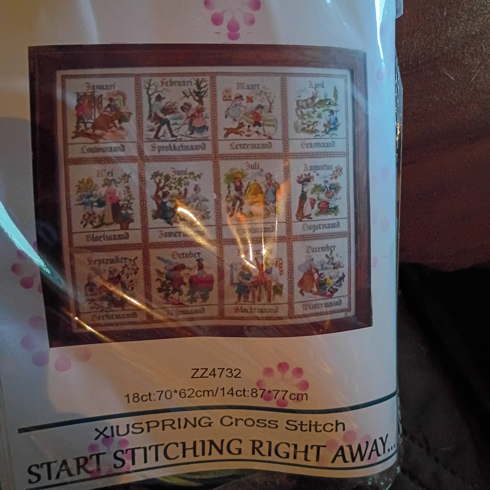 Cross Stitch Kit with Colorful Designs